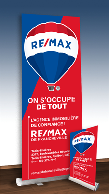 Remax, Bannière déroulante / Rollup banner 